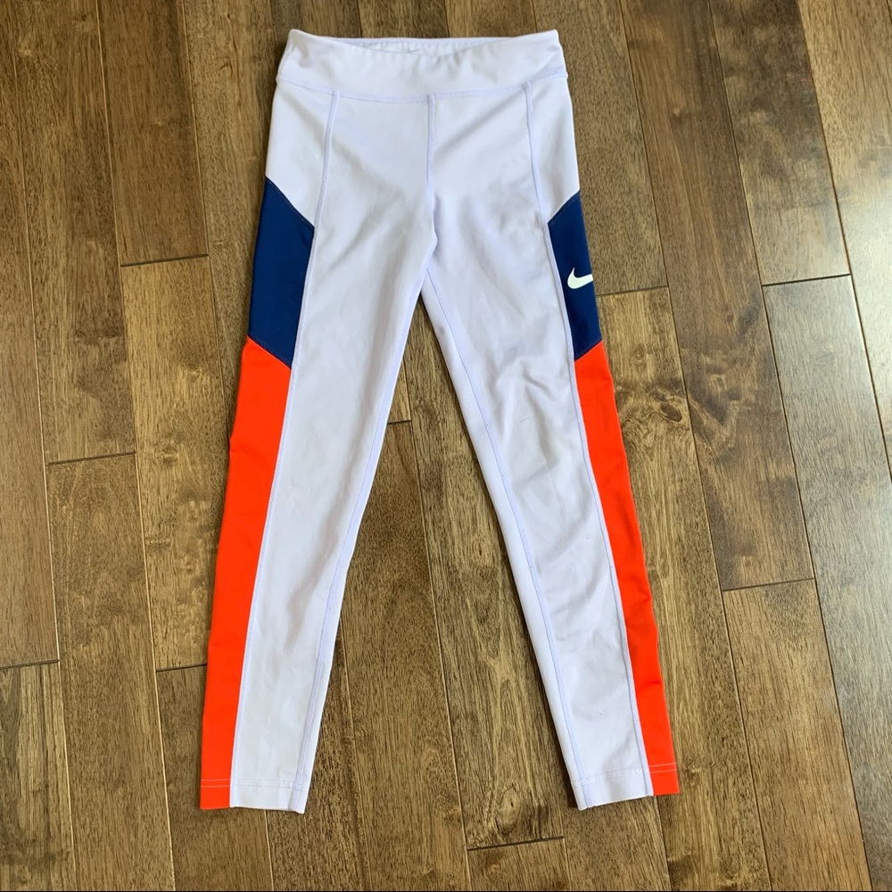 Girls Nike Color Block Leggings SZ M